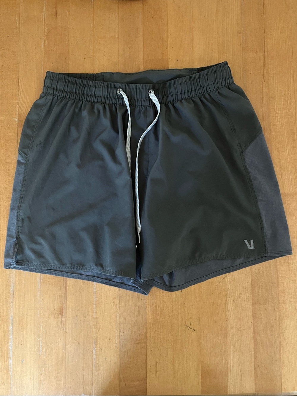 Vuori Grey Athletic Shorts with Drawstring mens